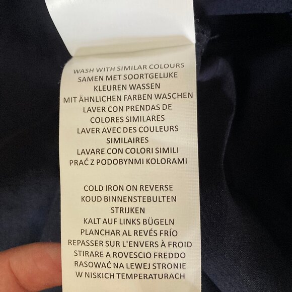 *NEW* Collectif Hadley plain navy swing dress with pockets size L - Picture 10 of 11